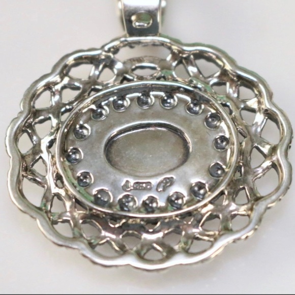 New Carolyn Pollack Sincerely Southwest Purple Large Solid sterling Pendant - Picture 3 of 3